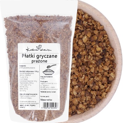 Płatki gryczane prażone 1kg...